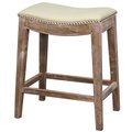 New Pacific Direct New Pacific Direct 198625B-2050 Elmo Bonded Leather Counter Stool Mystique Gray Frame; Beige 198625B-2050